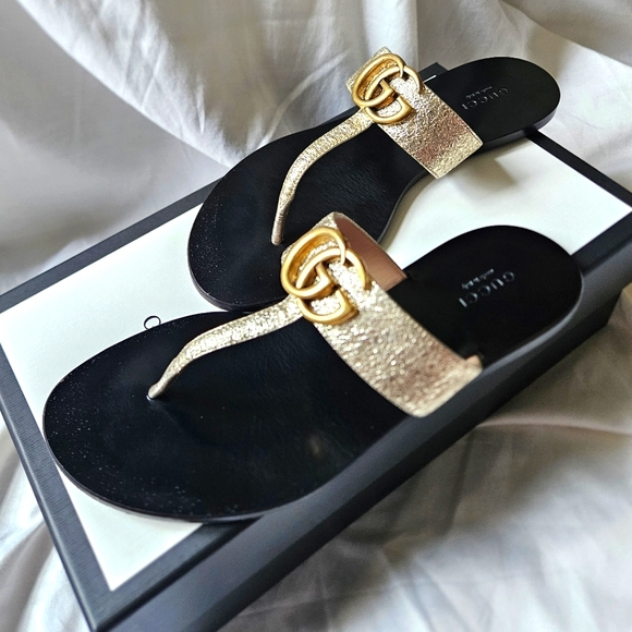 GUCCI GG Marmont Sandals Size 37 - Picture 3 of 12